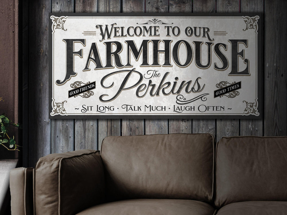 Personalized Family Name Farmhouse Sign, Last Name Farmhouse Sign, Modern Farmhouse Personalized Name Sign, Vintage Home Wall Decor