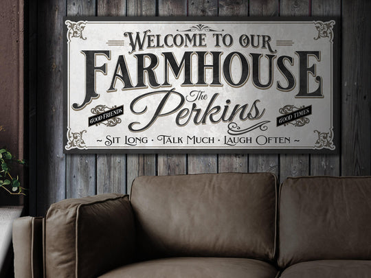 Personalized Family Name Farmhouse Sign, Last Name Farmhouse Sign, Modern Farmhouse Personalized Name Sign, Vintage Home Wall Decor