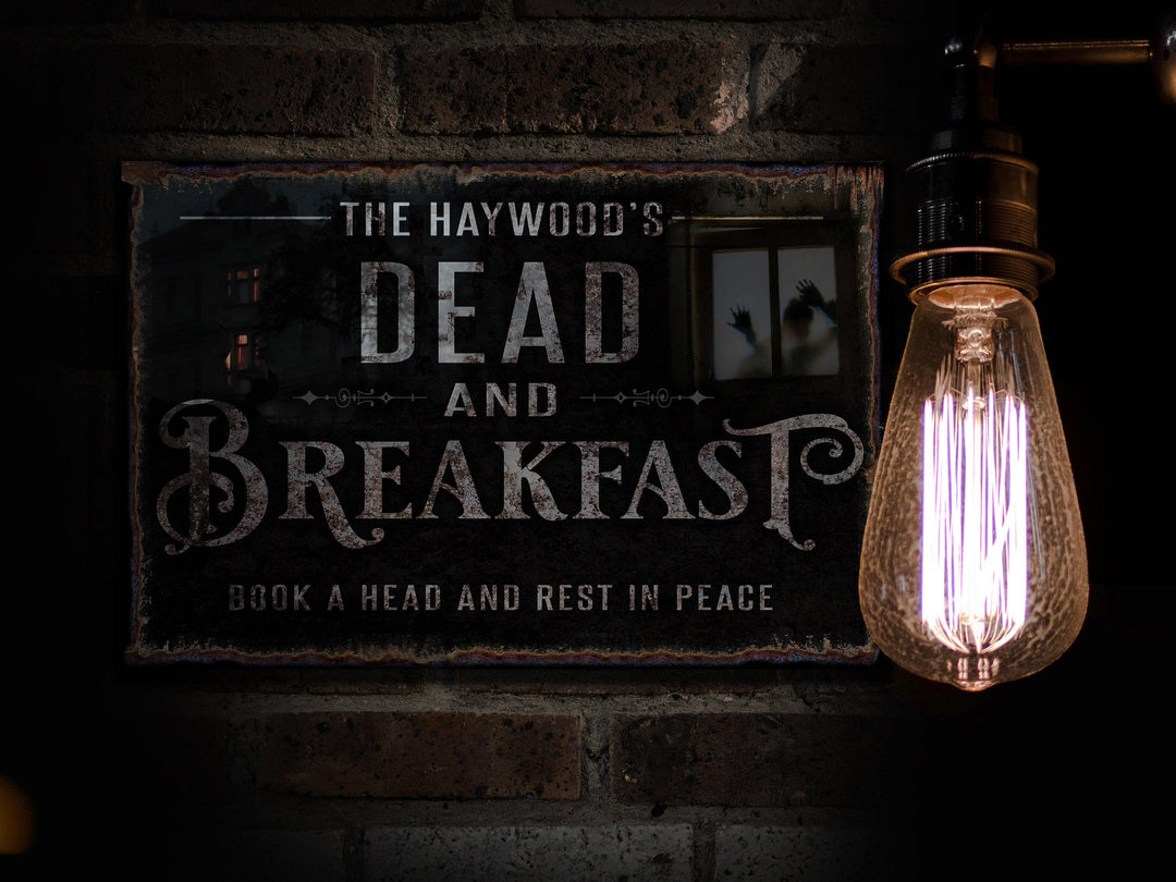Dead and Breakfast Halloween Sign | Creepy Halloween Sign | Halloween Ghost Sign | Scary Halloween Sign | Outdoor or Indoor Halloween Sign