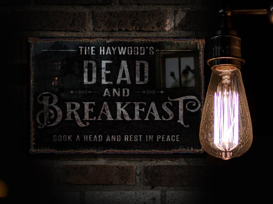 Dead and Breakfast Halloween Sign | Creepy Halloween Sign | Halloween Ghost Sign | Scary Halloween Sign | Outdoor or Indoor Halloween Sign