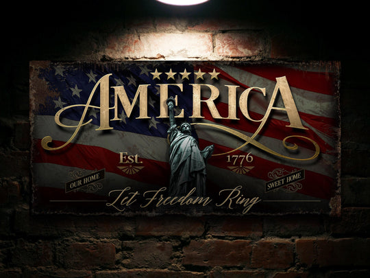 4th of July Sign | Patriotic America Sign | 1776 Decor | Patriotic Decor | Summer Wall Decor | Independence Day Sign