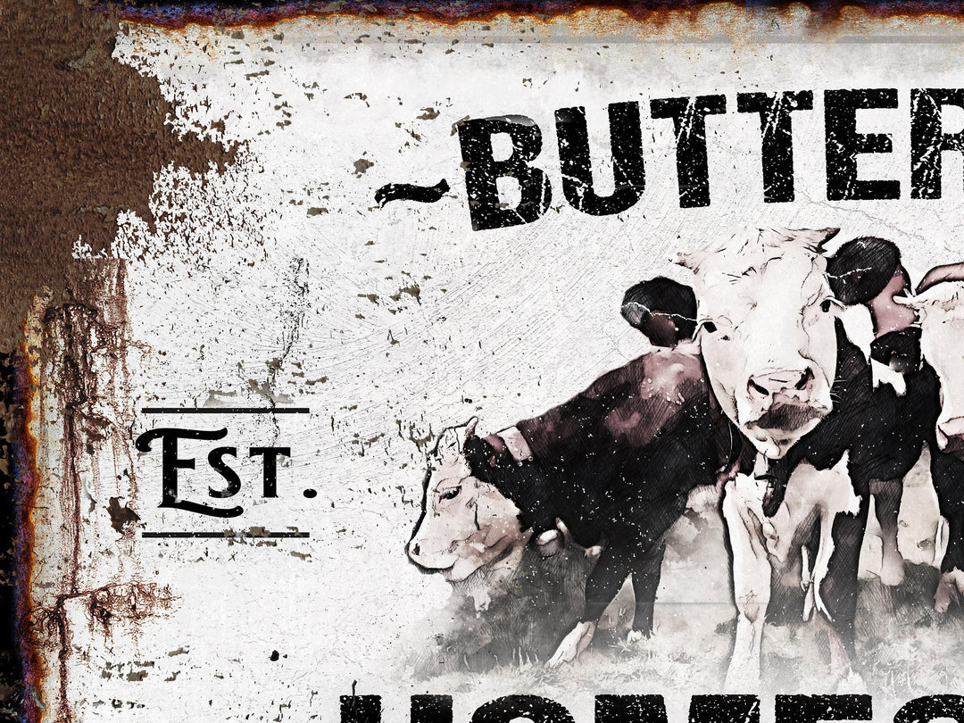 Primitive Hereford Cattle Ranch Sign | Last Name Homestead Sign | Farmhouse Sign | Cattle Farm Sign | Cattle Ranch Sign | Distressed Sign