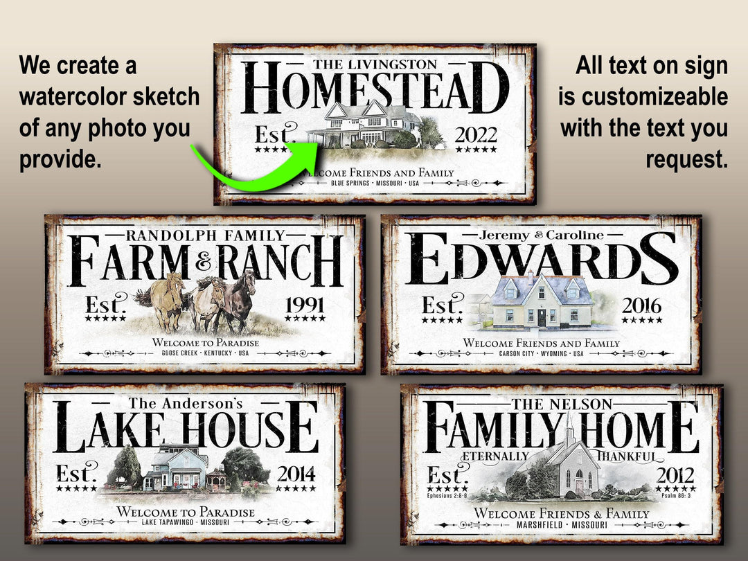 Highland Cow Ranch Sign | Last Name Farmhouse Sign | Farmhouse Sign | Ranch House Plans | Farm Wall Decor | Distressed Sign