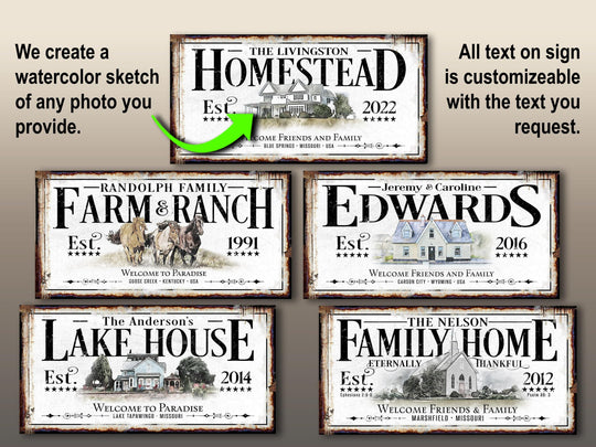 Highland Cow Ranch Sign | Last Name Farmhouse Sign | Farmhouse Sign | Ranch House Plans | Farm Wall Decor | Distressed Sign