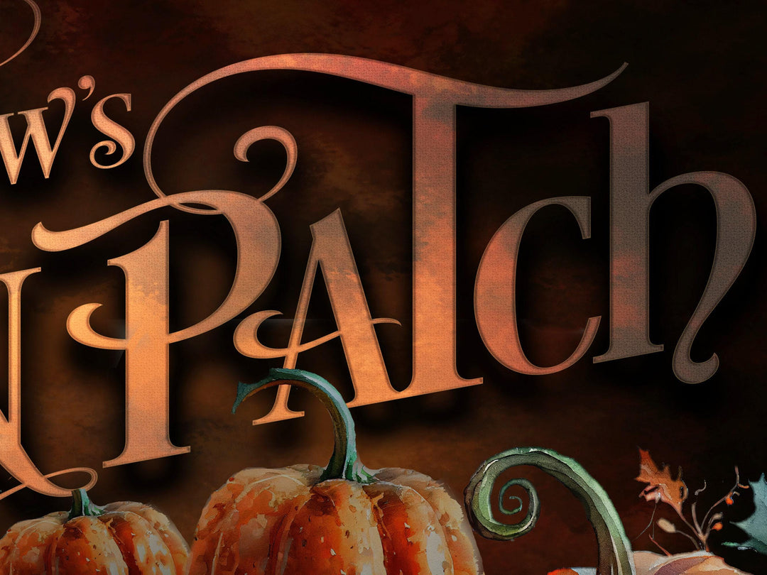 Pumpkin Patch Sign | Pumpkin Farm Sign | Personalized Fall Sign | Autumn Vintage Sign | Custom Family Name Fall Sign | Autumn Pumpkin Decor