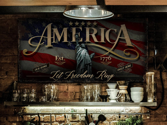 4th of July Sign | Patriotic America Sign | 1776 Decor | Patriotic Decor | Summer Wall Decor | Independence Day Sign