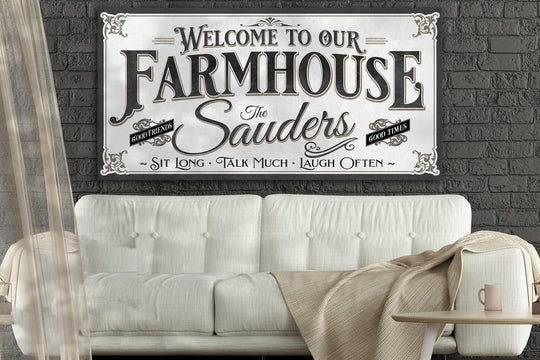 Personalized Family Name Farmhouse Sign.