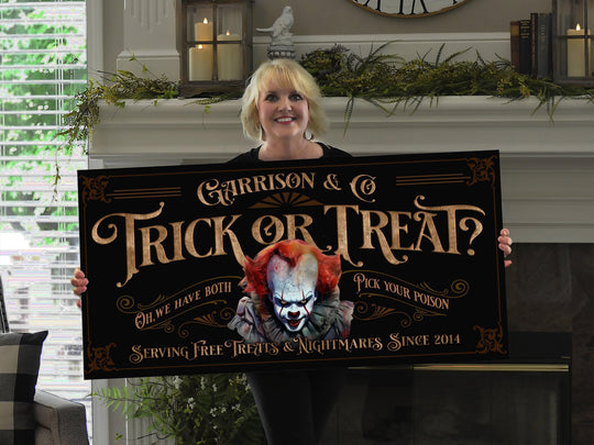 Personalized Halloween Pennywise Sign | Creepy Pennywise Sign | Spooky Sign | Scary Halloween Sign | All Hallows' Eve | It Clown Sign