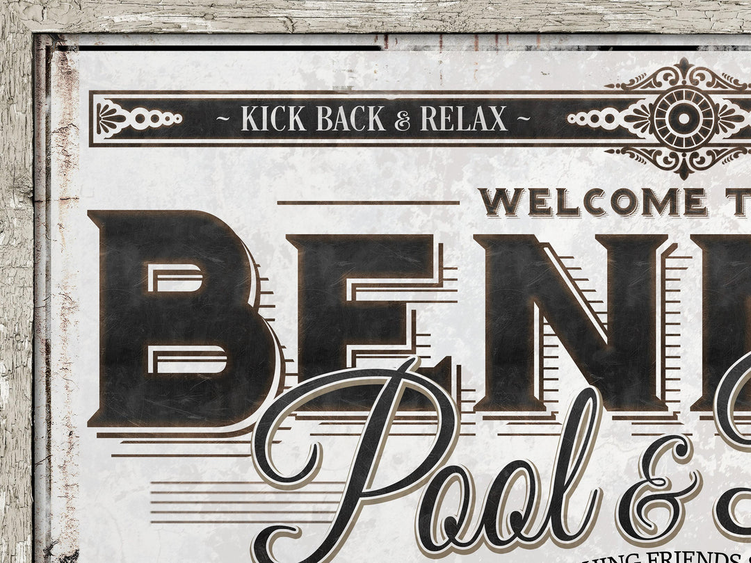 Personalized Pool Patio Sign - Metal or Canvas | Custom Pool Patio Sign | Personalized Family Pool and Patio Sign | Large Metal Wall Art
