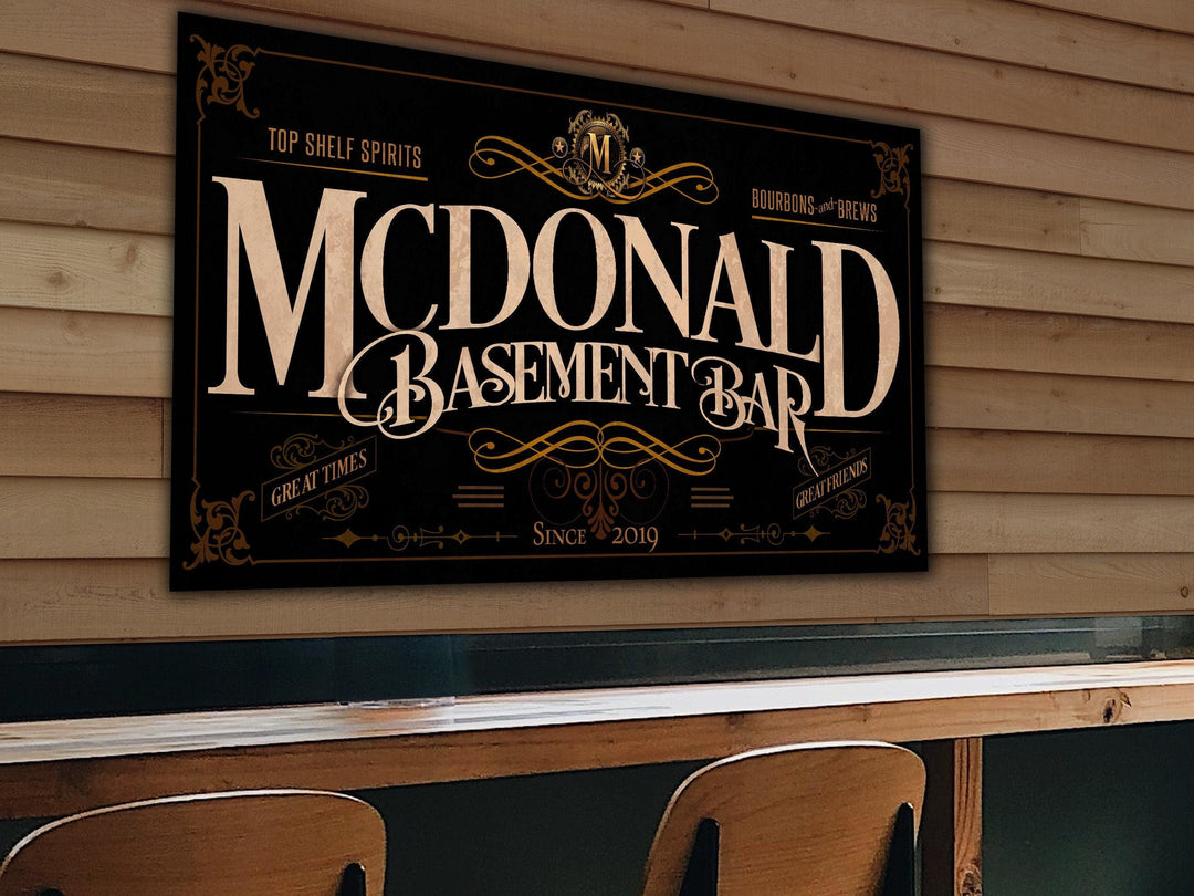 Basement Bar Sign | Personalized Basement Bar Sign | Basement Sign | Family Name Sign | Family Bar Sign