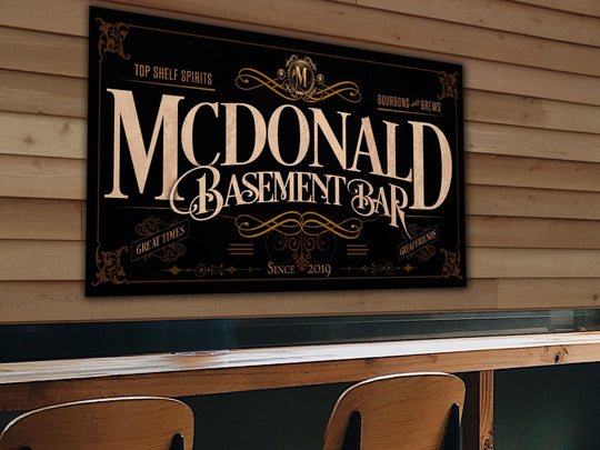 Basement Bar Sign | Personalized Basement Bar Sign | Basement Sign | Family Name Sign | Family Bar Sign
