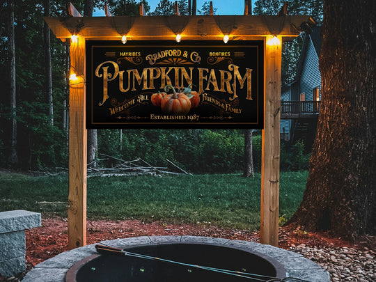 Pumpkin Farm Sign | Pumpkin Patch Sign | Vintage Texture Fall Decor | Autumn Vintage Sign | Farmhouse Wall Decor | Vintage Personalized Sign
