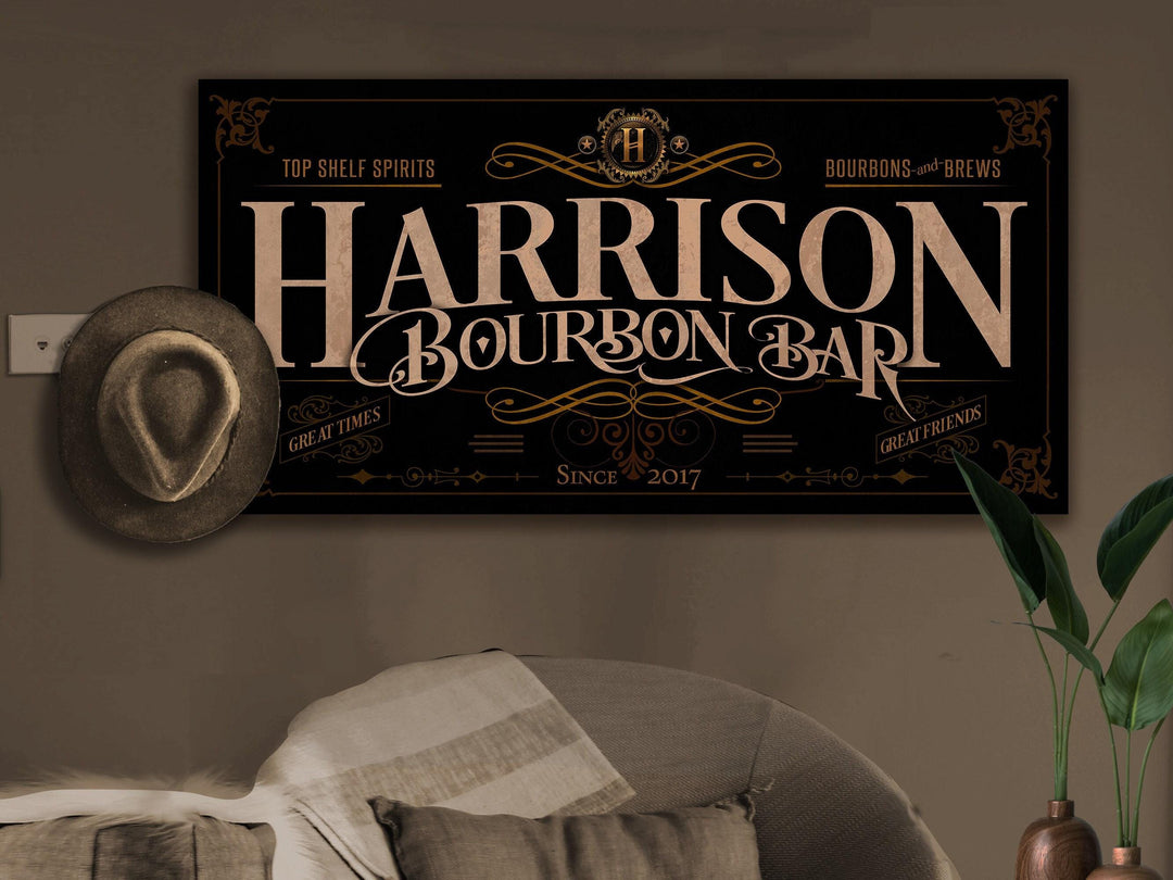 Bourbon Bar Sign | Personalized Bourbon Bar Sign | Bourbon Sign | Family Name Sign | Family Bar Sign