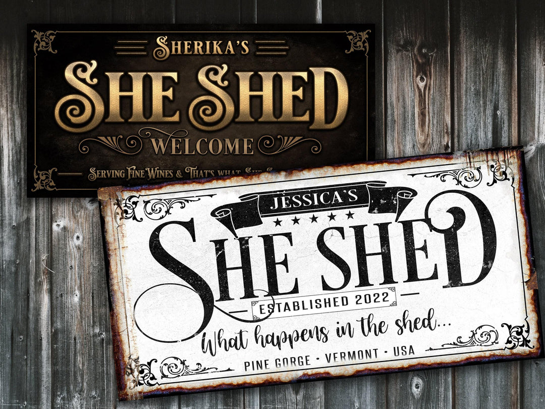 She Shed Sign | She Shed Decor | Farmhouse She Shed | Gift for Her