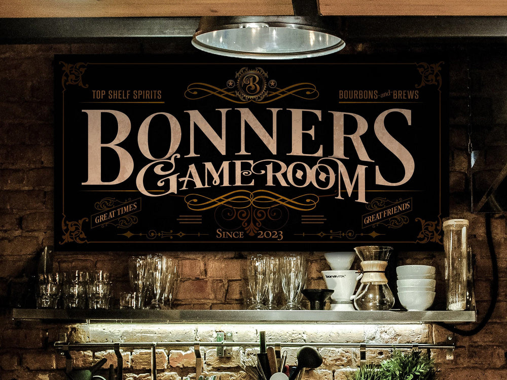 Family Game Room Sign | Personalized Game Room Sign | Game Room Sign | Family Name Sign | Family Bar Sign