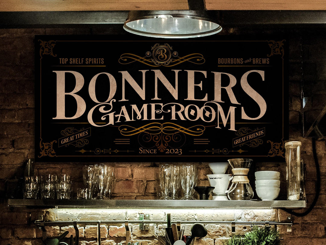 Family Game Room Sign | Personalized Game Room Sign | Game Room Sign | Family Name Sign | Family Bar Sign
