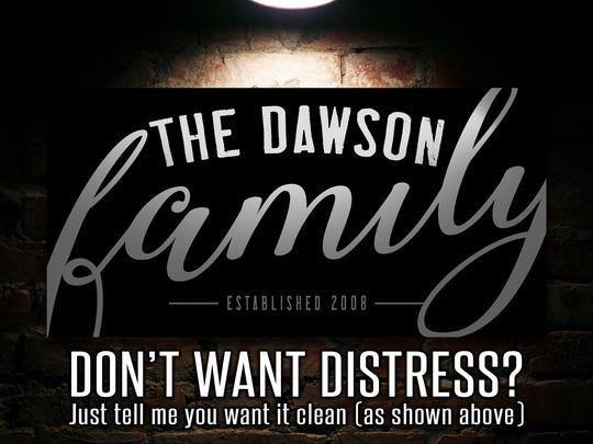 Dark Family Name Sign | Rustic Family Sign | Large Personalized Family Name Sign | Large Canvas Wall Art | Large Metal Wall Art | #FP2344