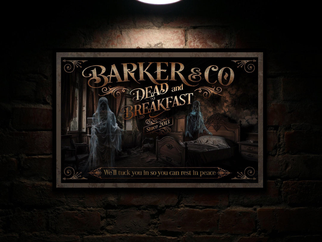 Dead and Breakfast Halloween Sign | Creepy Halloween Sign | Halloween Ghost Sign | Scary Halloween Sign | Outdoor or Indoor Halloween Sign
