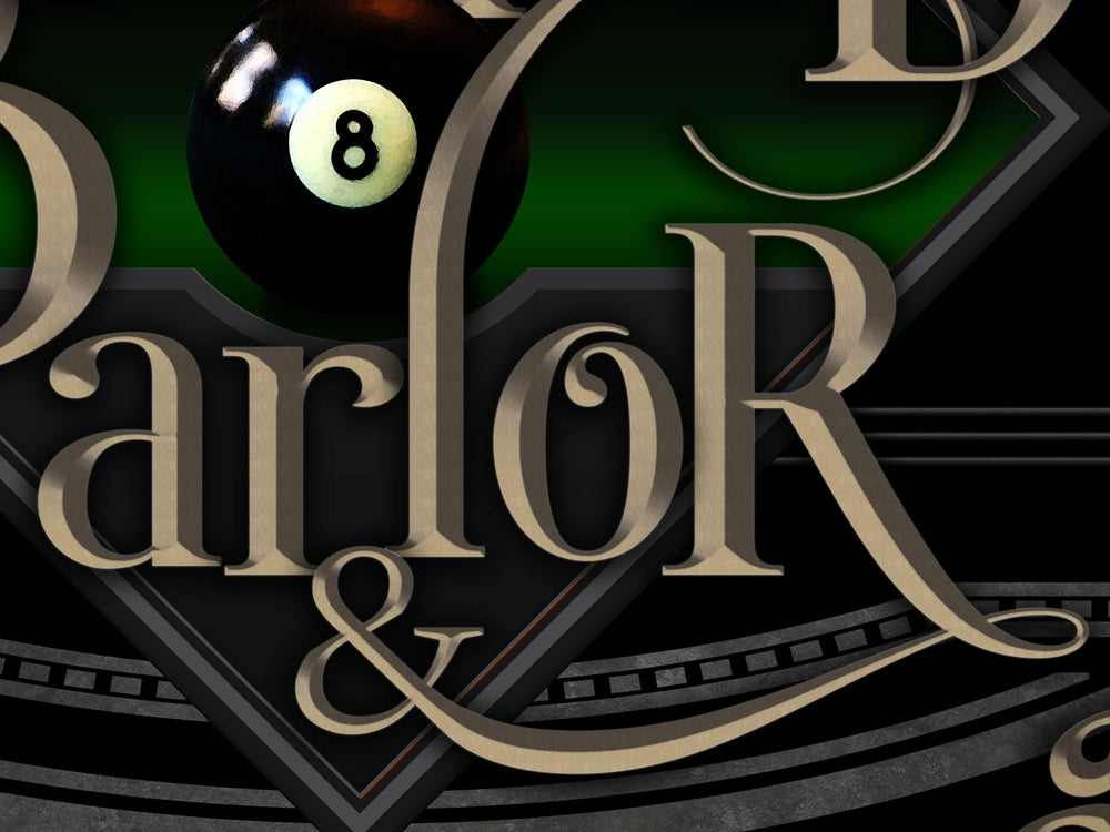 Personalized Billiards Sign | Last Name Pool Hall | Basement Bar Speakeasy Lounge | Rustic Modern Farmhouse Wall Decor | Billiard Parlor