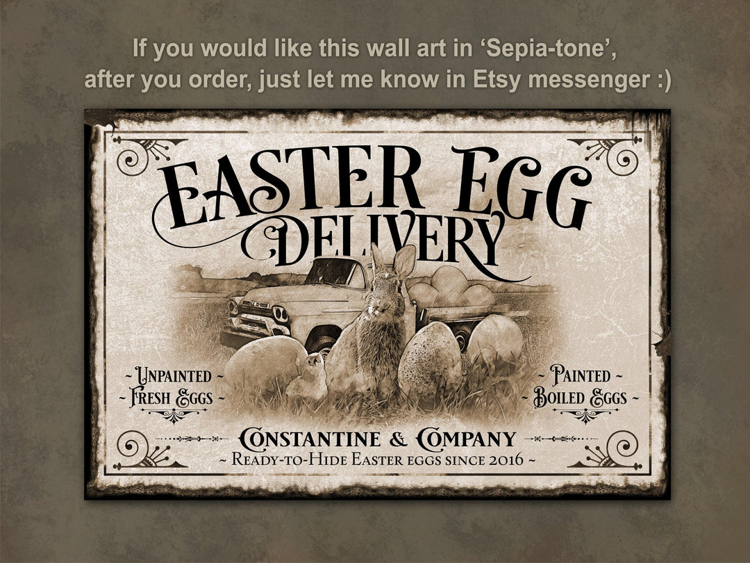 Easter Sign | Easter Decor | Easter Egg Sign | Vintage Easter Decor | Easter Bunny Decor | Custom Easter Sign | Family Name Sign