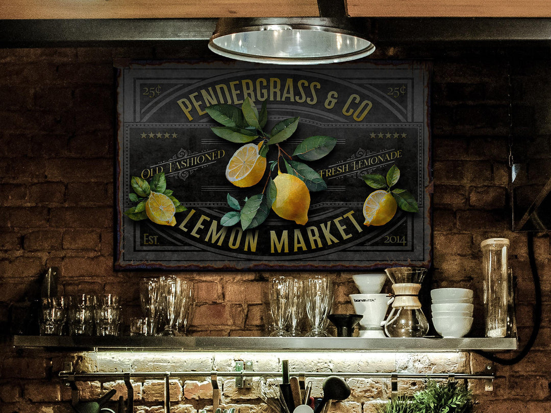 Lemon Decor | Lemon Sign | Lemon Market | Metal Decor | Porch Sign | Summer Sign | Family Name sign | Lemon