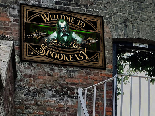 Spookeasy Halloween Sign | Creepy Halloween Sign | Halloween Jocker Sign | Scary Joker Sign | Speakeasy Spookeasy Halloween Sign
