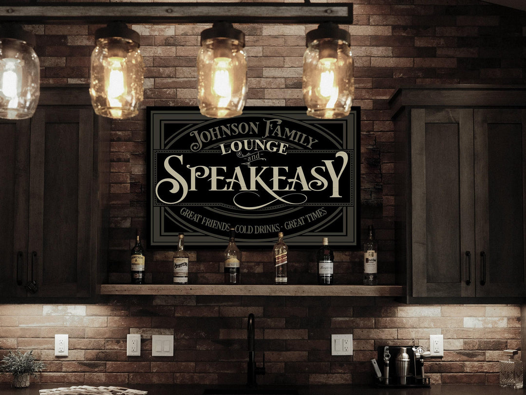 Family Name Lounge Sign | Custom Speakeasy Sign | Family Bar Sign | Family Name Sign | Personalized Bar Sign | Vintage Sign | Metal Sign