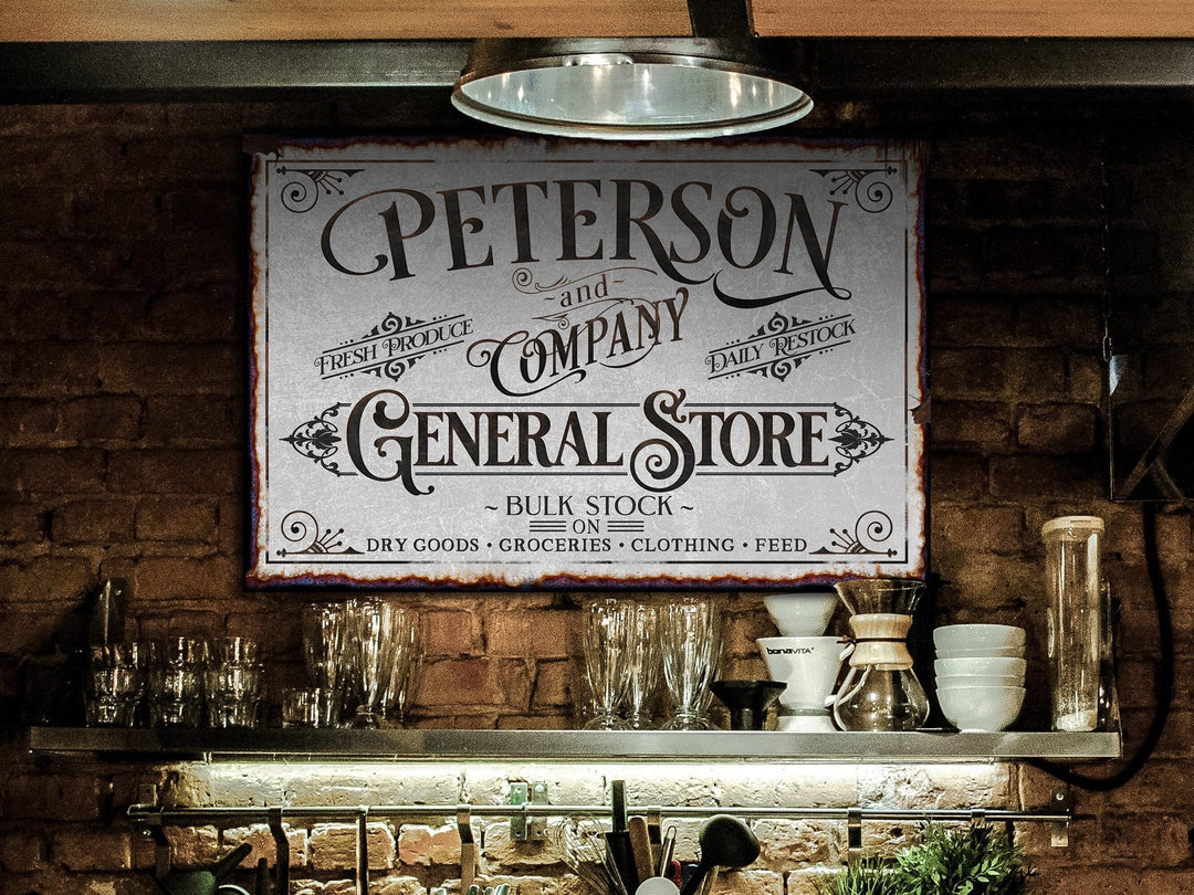 Personalized General Store Sign | Family Name Company Sign | General Store Sign | Family Store Sign | Farmhouse Decor | Vintage Store Sign