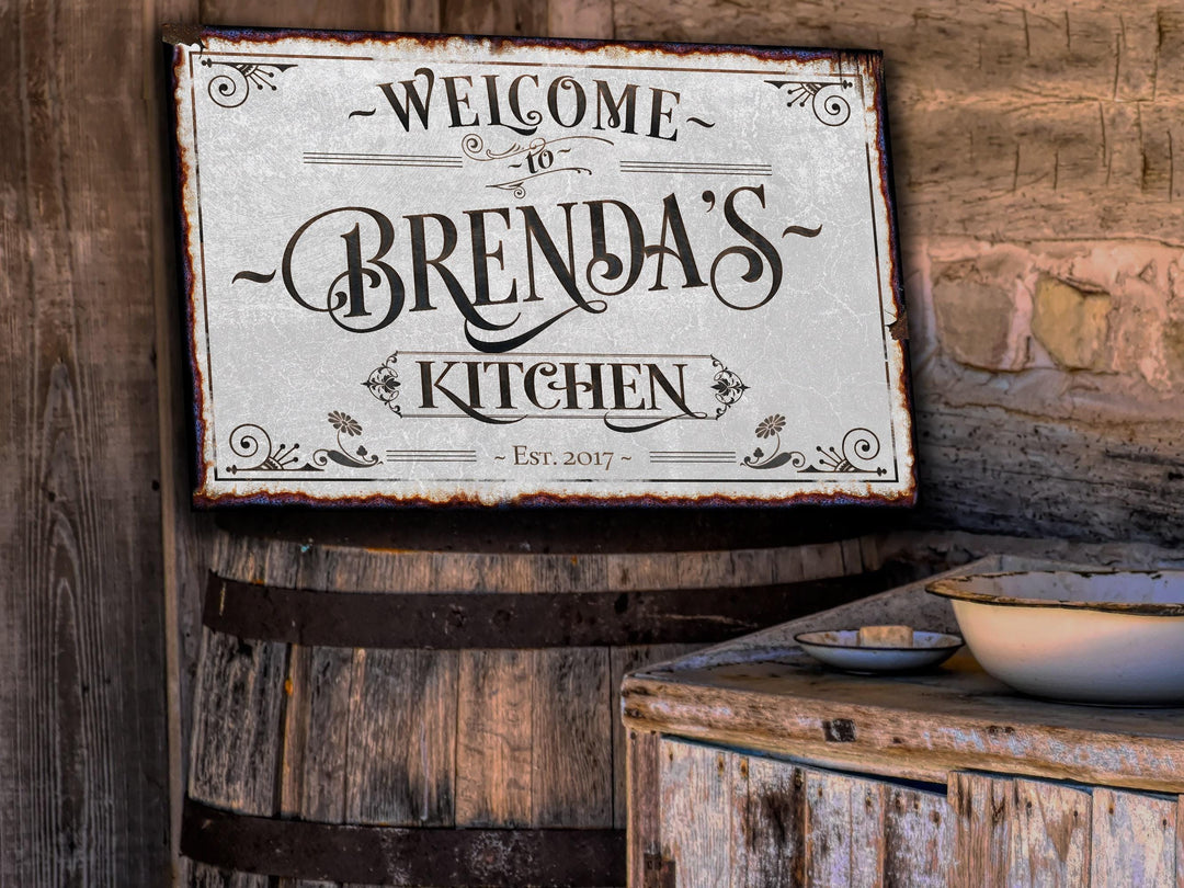 Personalized kitchen sign