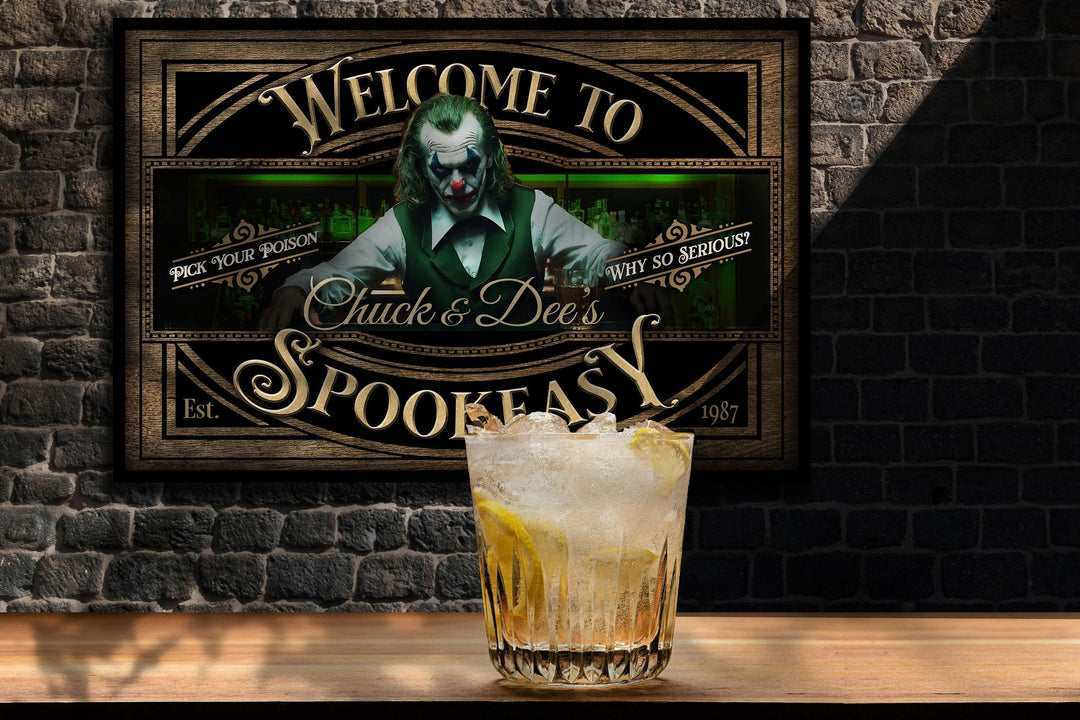 Spookeasy Halloween Sign | Creepy Halloween Sign | Halloween Jocker Sign | Scary Joker Sign | Speakeasy Spookeasy Halloween Sign