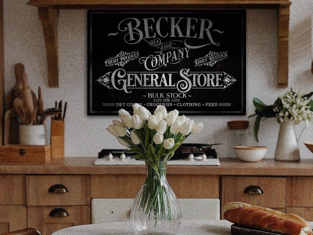 Personalized General Store Sign | Family Name Company Sign | General Store Sign | Family Store Sign | Farmhouse Decor | Vintage Store Sign