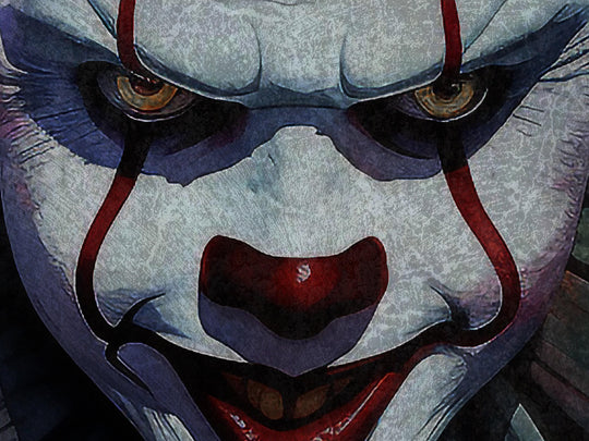 It Clown Halloween Sign, Creepy Halloween Sign, Custom Halloween Sign, Scary Sign, Large Canvas or Metal