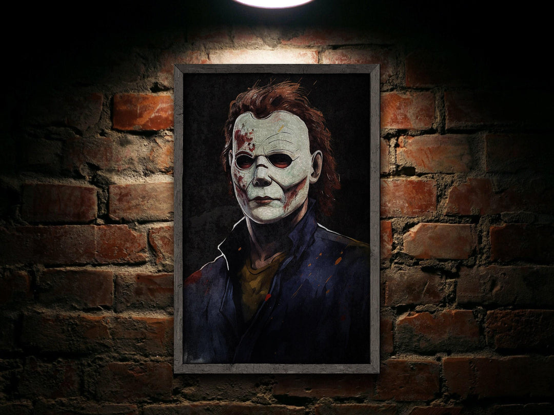 Michael Myers Halloween Sign, Creepy Halloween Sign, Custom Halloween Sign, Scary Sign, Large Canvas or Metal