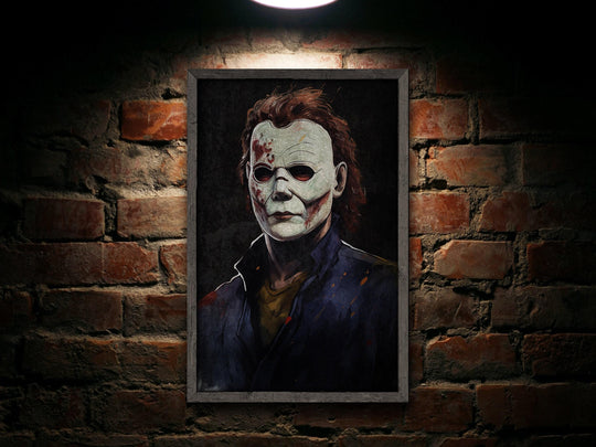 Michael Myers Halloween Sign, Creepy Halloween Sign, Custom Halloween Sign, Scary Sign, Large Canvas or Metal