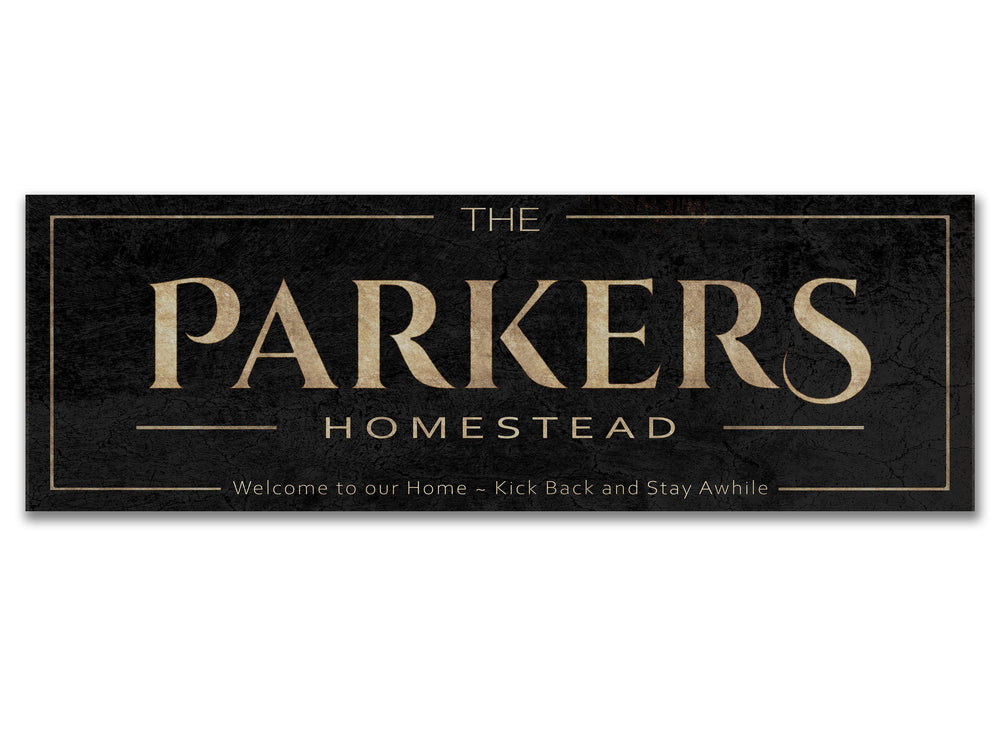 The Homestead Sign | Custom Last Name Sign | Personalized Homestead Sign | Living Room Wall Art | Free International Shipping