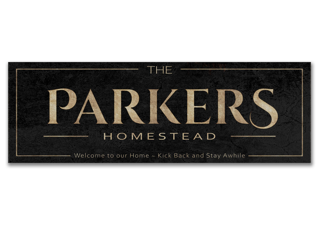 The Homestead Sign | Custom Last Name Sign | Personalized Homestead Sign | Living Room Wall Art | Free International Shipping