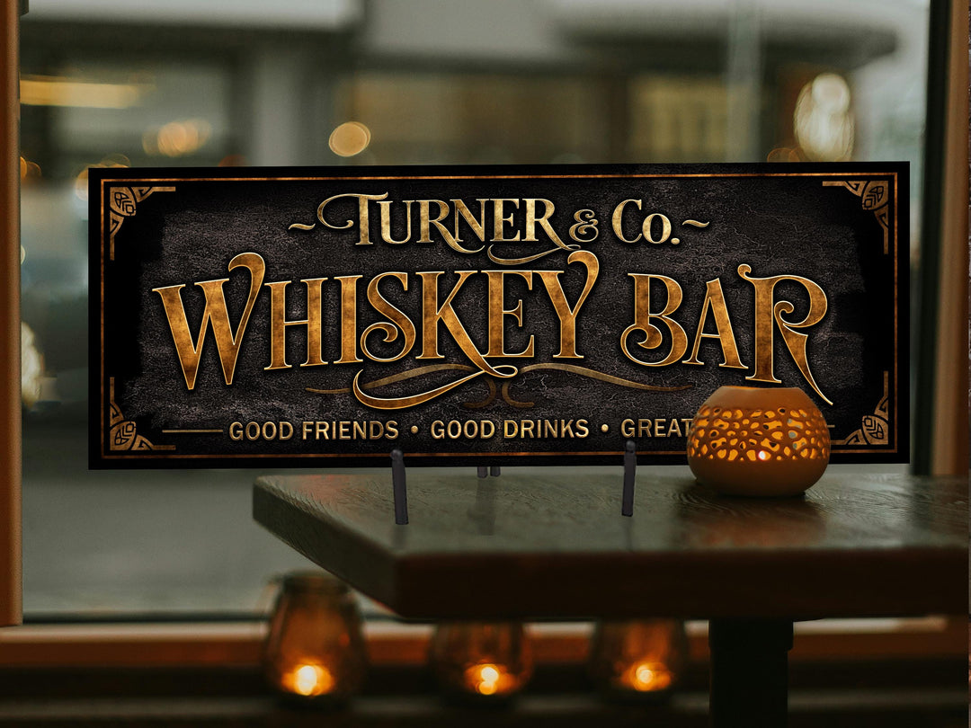 Whiskey Bar Sign | Vintage Whiskey Sign | Personalized Whiskey Sign | Vintage Whisky Sign | Free International Shipping