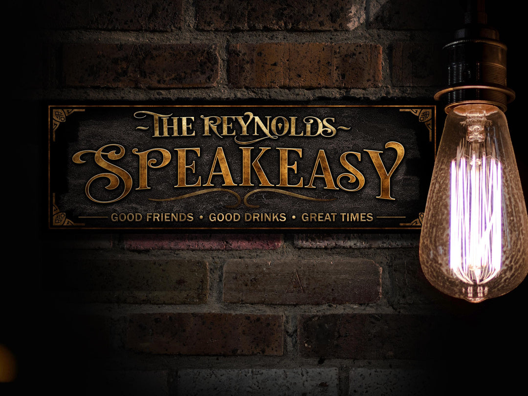 Speakeasy Sign | Custom Speakeasy Bar Sign | Personalized Speakeasy Sign | Vintage Bar Sign | Free International Shipping