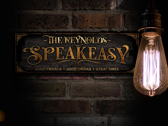 Speakeasy Sign | Custom Speakeasy Bar Sign | Personalized Speakeasy Sign | Vintage Bar Sign | Free International Shipping