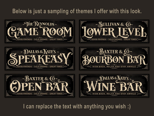 Personalized Open Bar Sign with Family Name | Wedding Event Open Bar Sign | Customized Open Bar Sign | Open Bar Sign for Wedding or Event