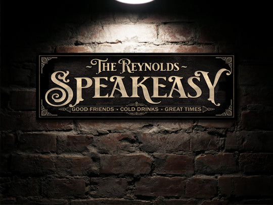 Personalized Speakeasy Sign with Family Name | Earthtone Speakeasy Sign | Customized Family Speakeasy Sign | Custom Speakeasy Family Sign