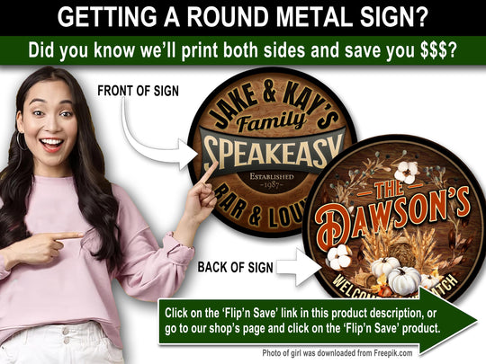 Round Metal Pumpkin Truck Sign | Personalized Pumpkin Truck Sign | Family Name Sign | Personalized Sign | Fall Harvest Family Name Sign