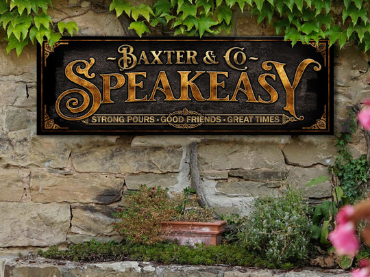 Speakeasy Sign | Vintage Speakeasy Bar Sign | Personalized Speakeasy Sign | Vintage Bar Sign | Free International Shipping