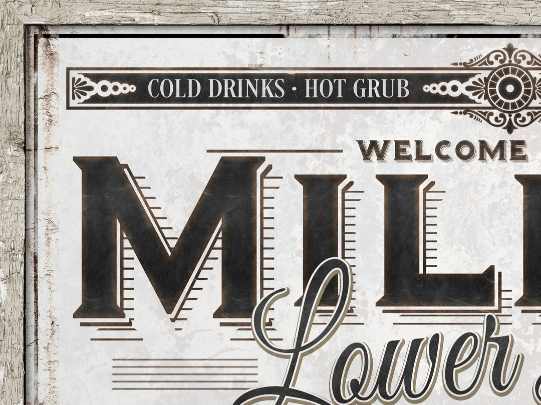 Personalized Lower Level Sign - Metal or Canvas | Custom Basement Bar Sign | Personalized Family Lower Level Sign | Large Metal Wall Art