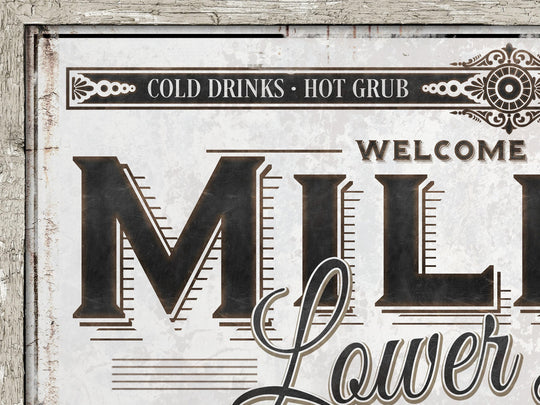 Personalized Lower Level Sign - Metal or Canvas | Custom Basement Bar Sign | Personalized Family Lower Level Sign | Large Metal Wall Art