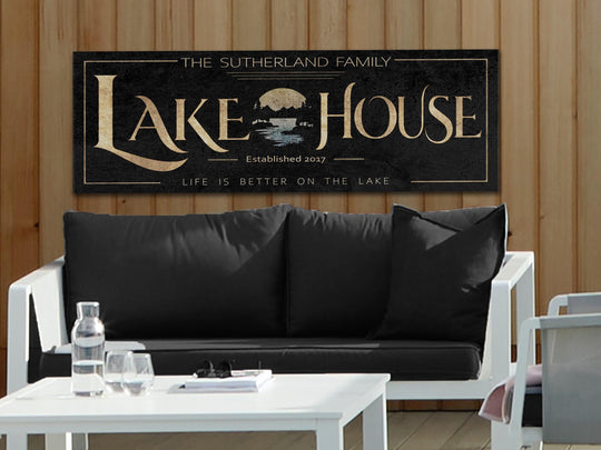Custom Lake House Personalized | Personalized Lake House Decor | Family Name Sign | Sign for Lake House | Life is Better on the Lake