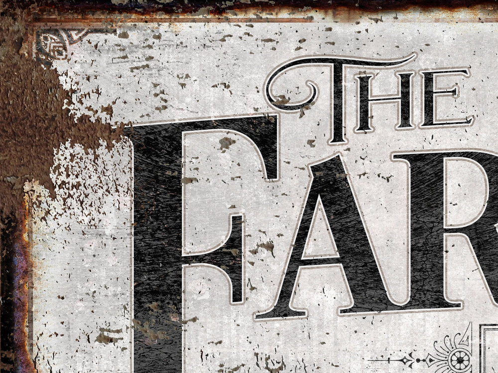 Farmhouse Sign with Custom Family Name and Established Date | Modern Farmhouse Wall Decor on Aluminum Sign | Vintage Rust Wall Art