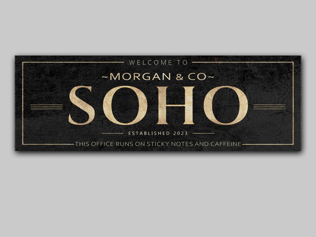 Family Name Office Sign | Home Office Sign | Office Decor | SOHO Sign | Family Office Decor - Small Office Home Office | Canvas or Metal