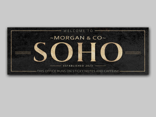 Family Name Office Sign | Home Office Sign | Office Decor | SOHO Sign | Family Office Decor - Small Office Home Office | Canvas or Metal
