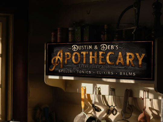 Apothecary Halloween Sign | Family Apothecary Sign | Creepy Halloween Sign | Spells, Tonics, Elixirs and Balms Sign | Custom Halloween Sign